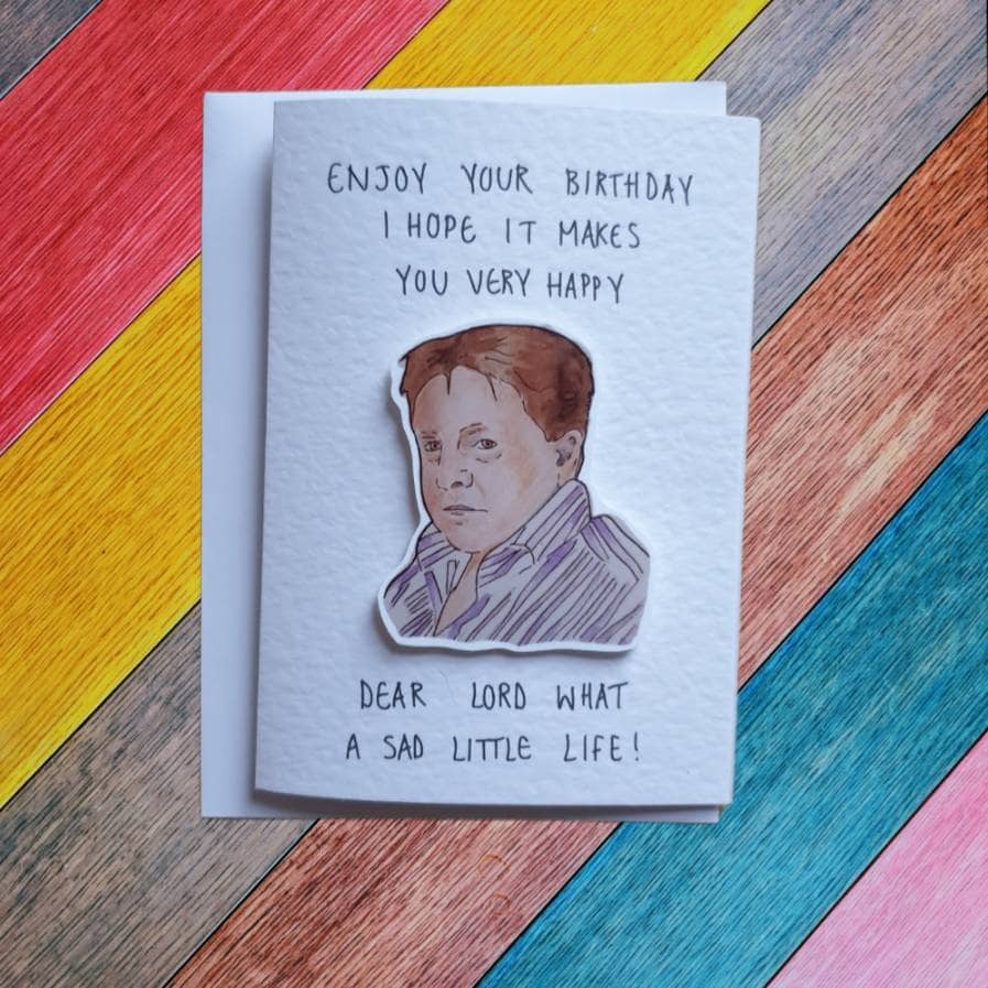 Come Dine With Me | Handcrafted Birthday Card | Sad Little Life