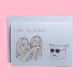 Smudge the cat | Cat meme | Handcrafted Valentine's Card