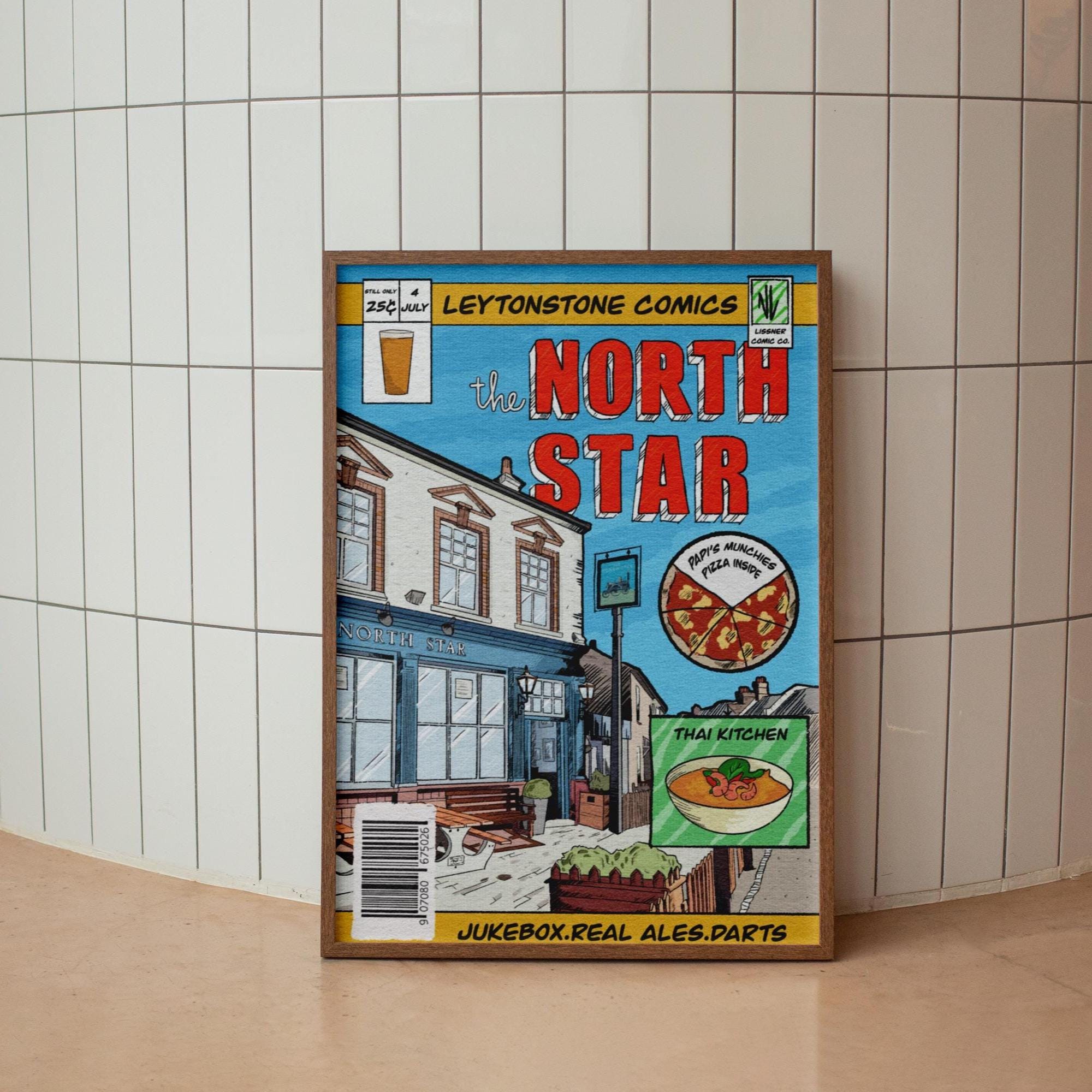 The North Star Pub, Leytonstone - Comic book cover print (frame not included)