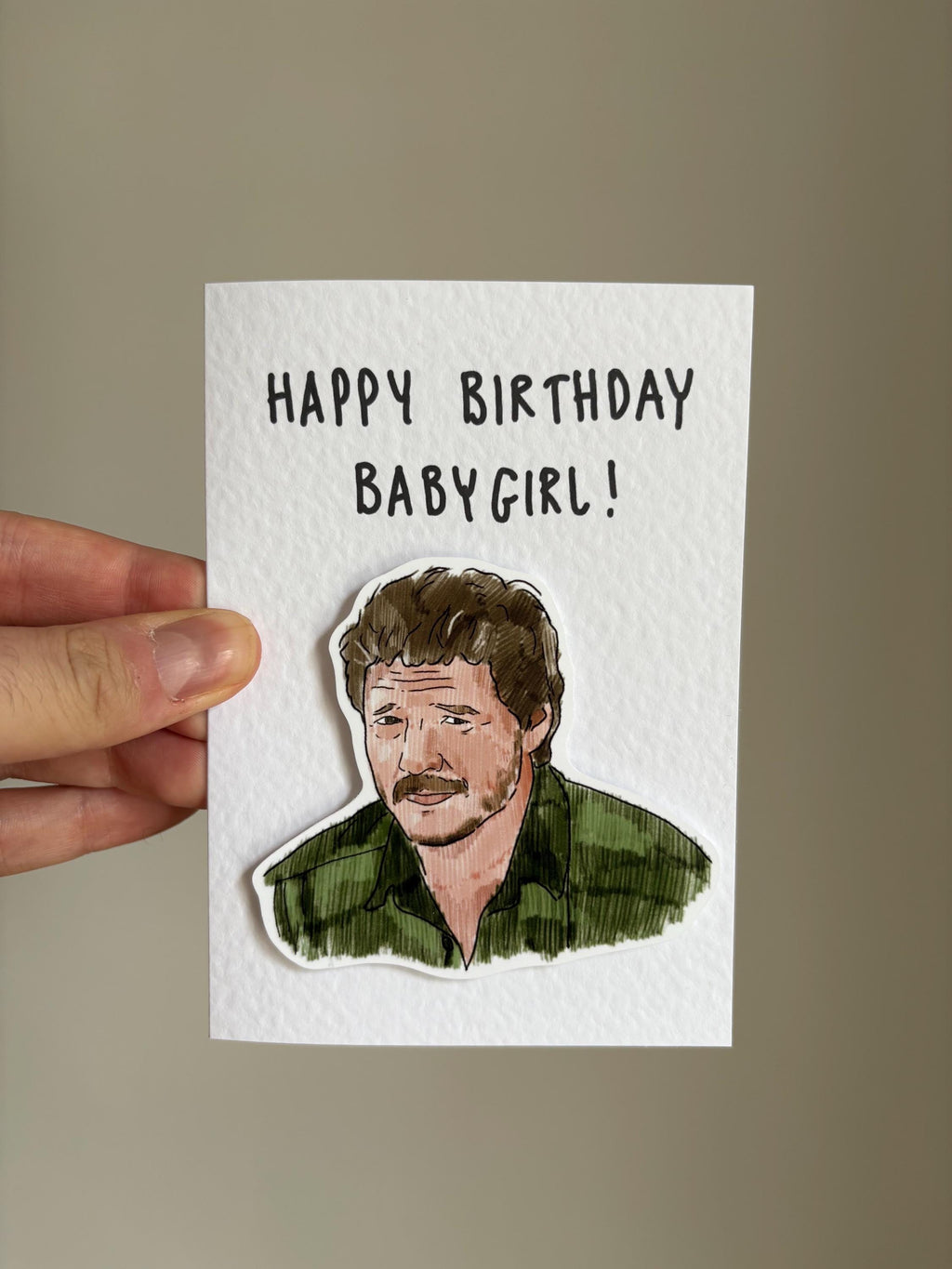 Pedro Pascal | Handcrafted Birthday Card