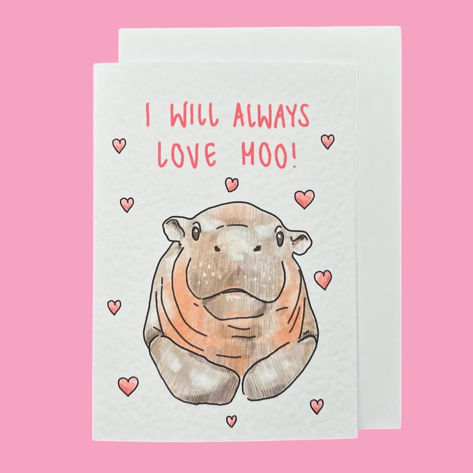 Moo Deng | Handcrafted Love Card