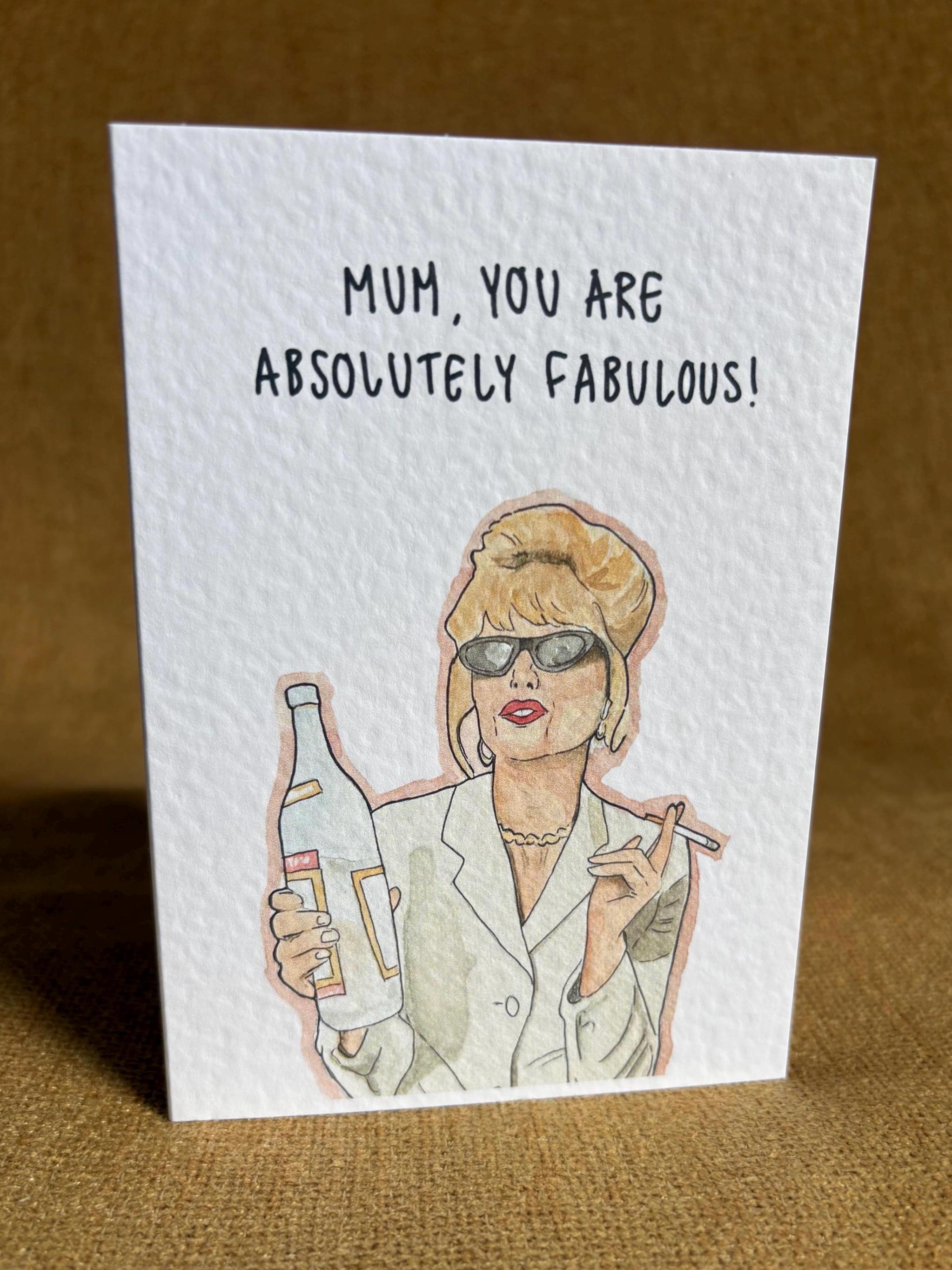 Patsy Stone | Ab Fab  | Handcrafted Mother’s Day Card