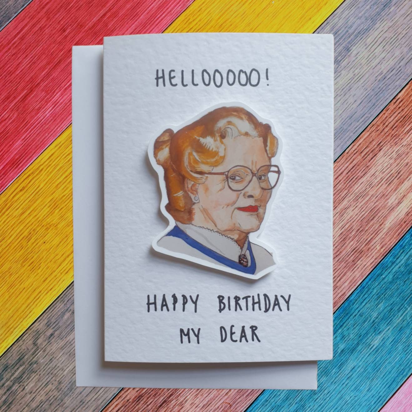 Mrs Doubtfire | Handcrafted Birthday Card