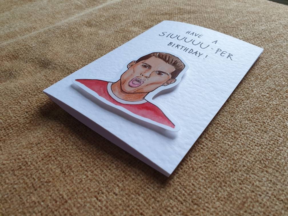 Cristiano Ronaldo | Siu | Handcrafted Birthday Card