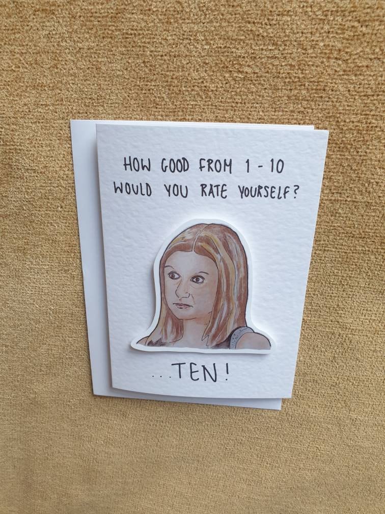 Evil Rachel | Handcrafted Greeting Card