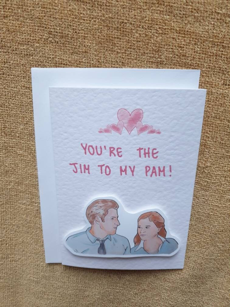 Jim and Pam | Handcrafted Valentine's Day Card