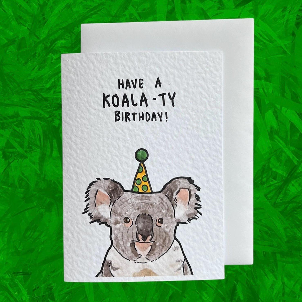 Koala-ty Birthday | Koala Bear | Handcrafted Birthday Card