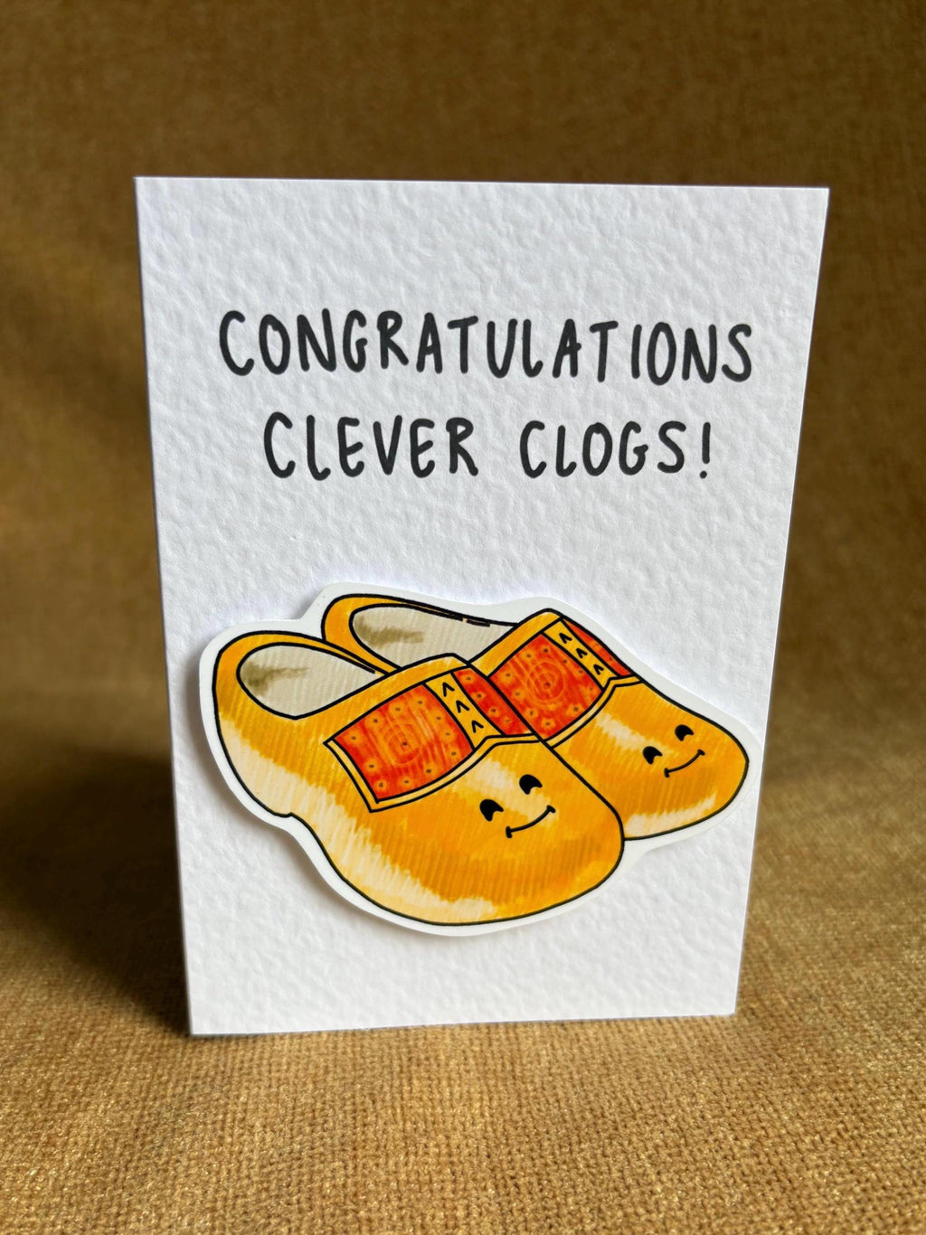 Clever Clogs | Handcrafted Congratulations Card | Exam card