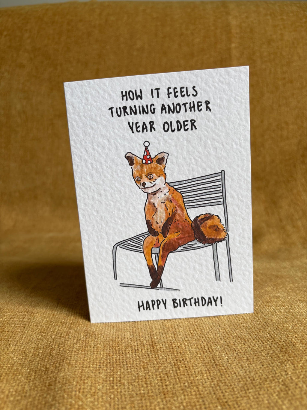 Fox Meme (Stoned Fox) | Handcrafted Funny Birthday Card