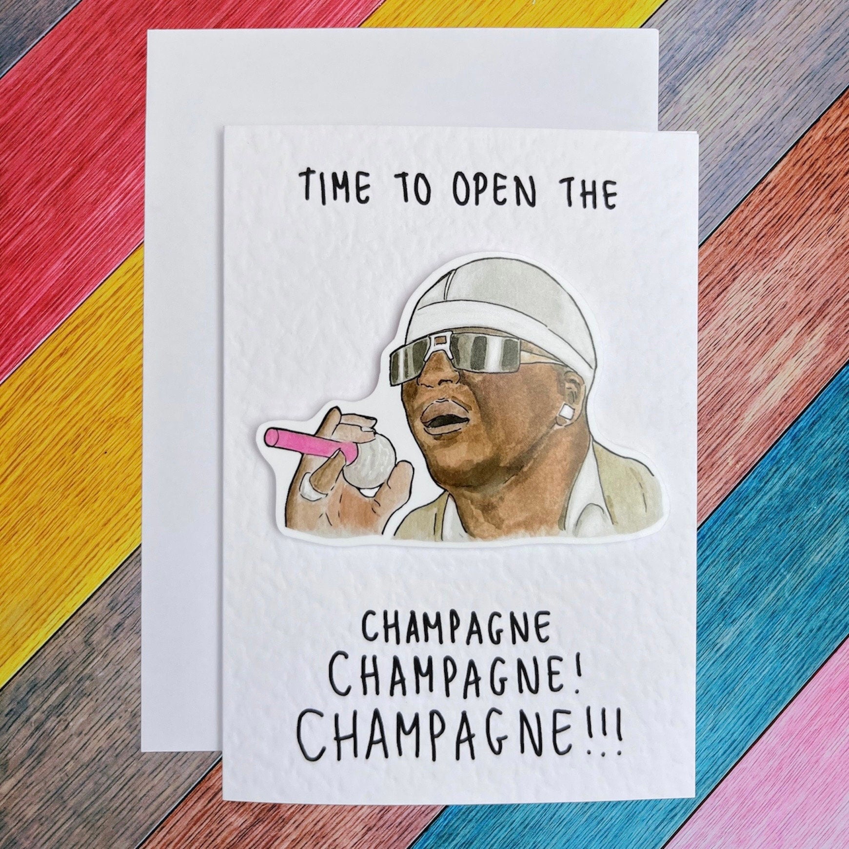 Champagne | X Factor | Handcrafted Birthday Card