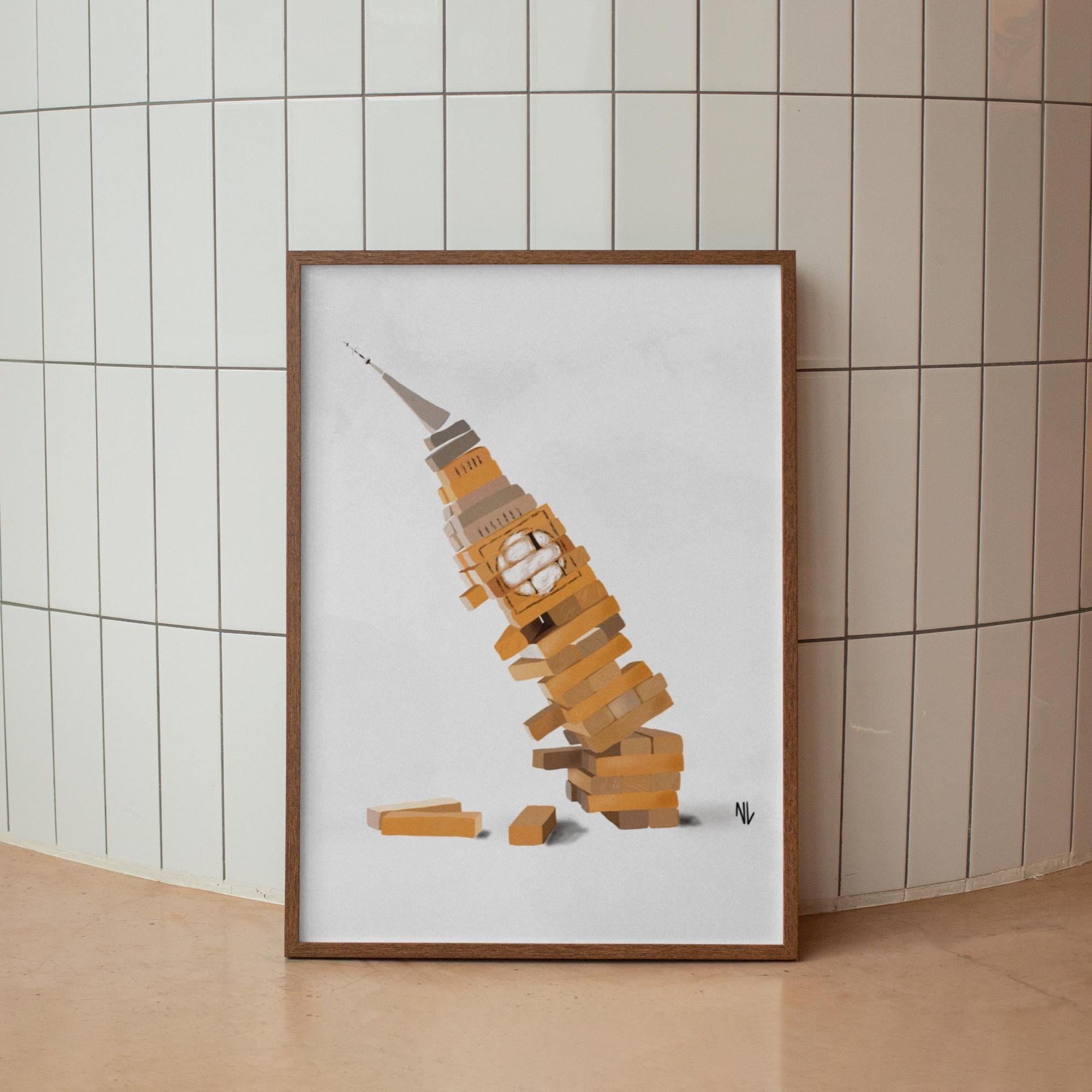 Big Ben Jenga - print (frame not included)