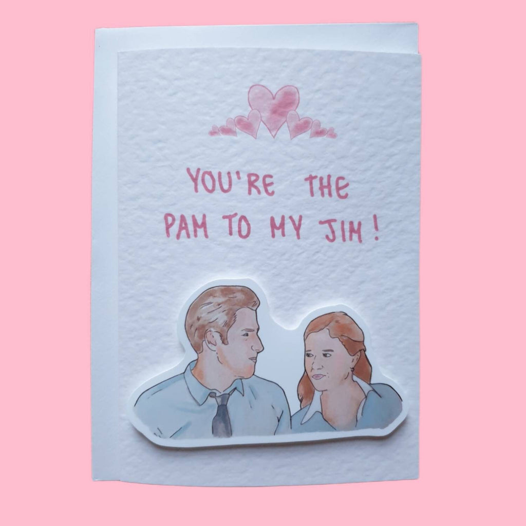 Jim and Pam | Handcrafted Valentine's Day Card
