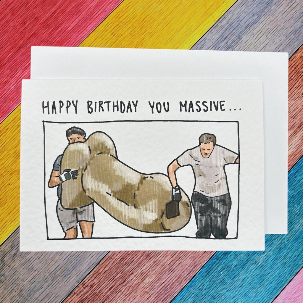 The Traitors inspired Phallic Statue Meme | Handcrafted Birthday Card
