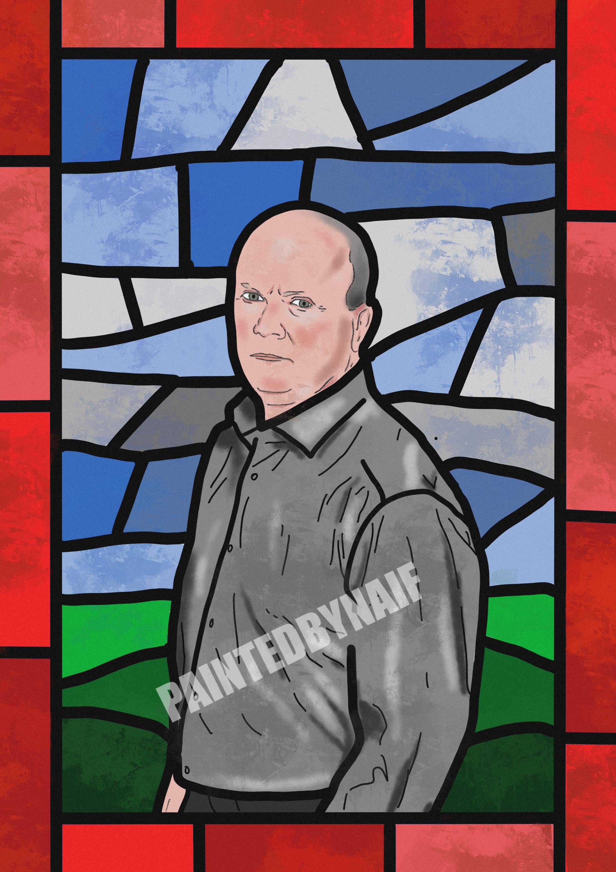 Phil Mitchell - Stained Glass style print (frame not included)