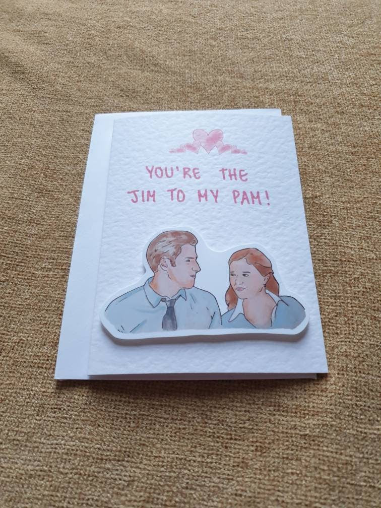 Jim and Pam | Handcrafted Valentine's Day Card