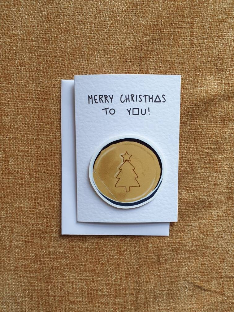 Dalgona (honeycomb game) | Handcrafted Christmas Card