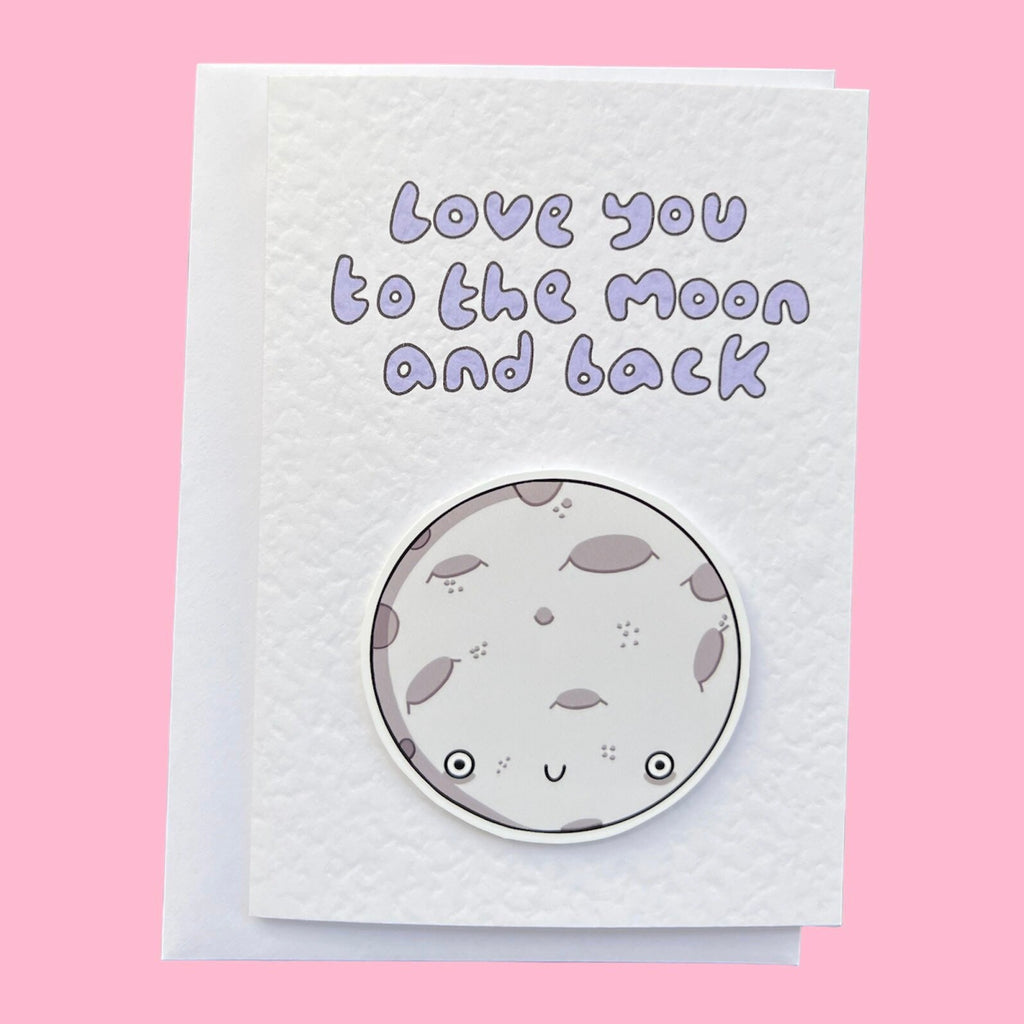 Love you to the moon and back | Handcrafted Valentine's card