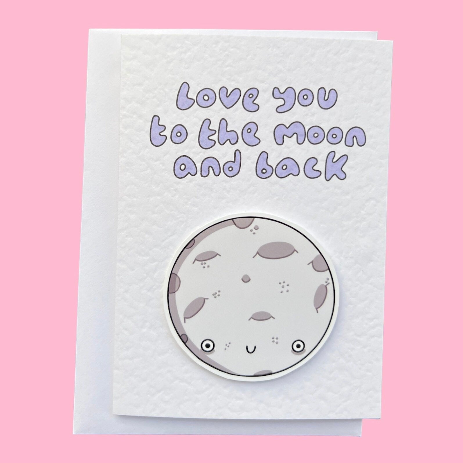 Love you to the moon and back | Handcrafted Valentine's card