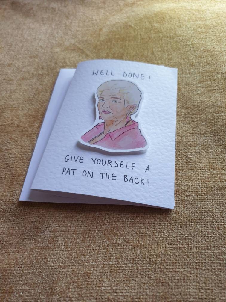 Pat Butcher |Handcrafted Well Done Card