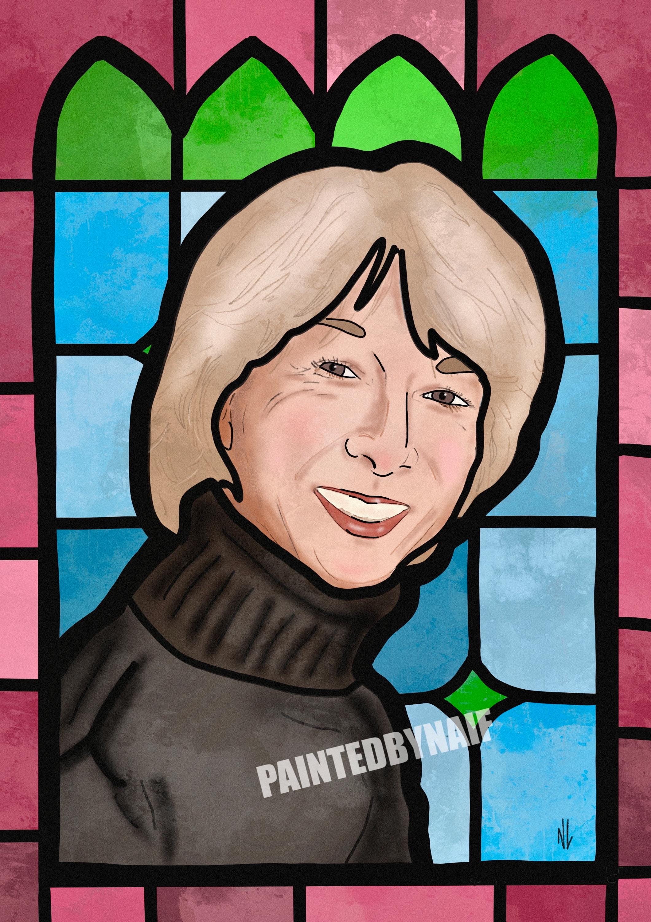 Gail Platt - Corrie  - Stained Glass style print (frame not included)