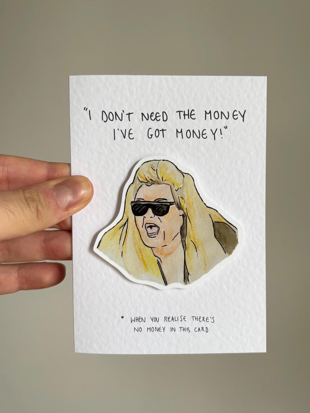 I've got money | Gemma Collins | Handcrafted Birthday Card