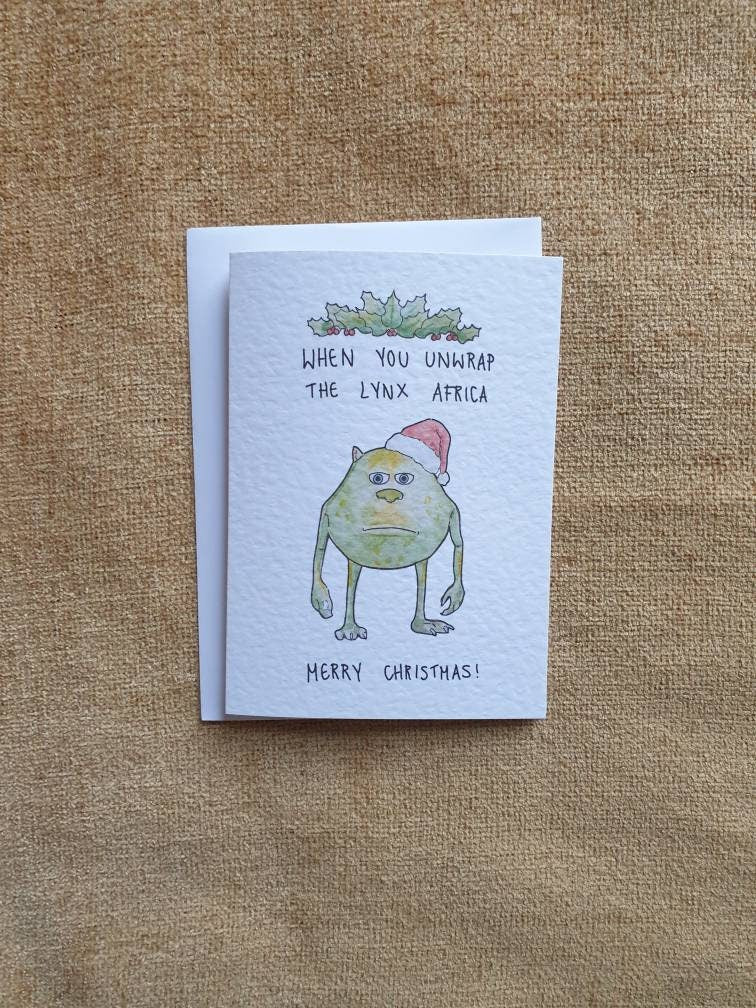 Mike Wazowski Meme | Handcrafted Christmas Card | Lynx Africa