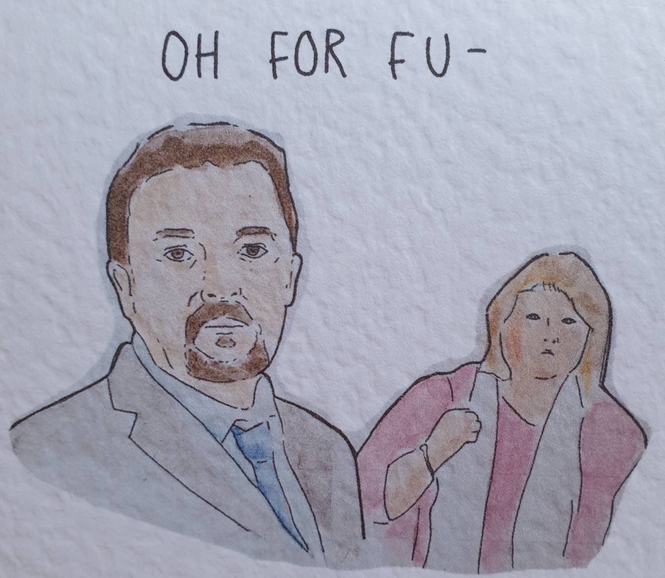 David Brent | Oh for fu - | Handcrafted Greeting Card