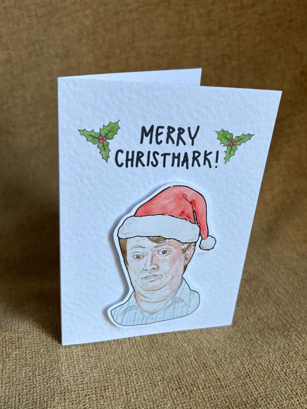 Mark Corrigan | Handcrafted Peep Show Christmas card