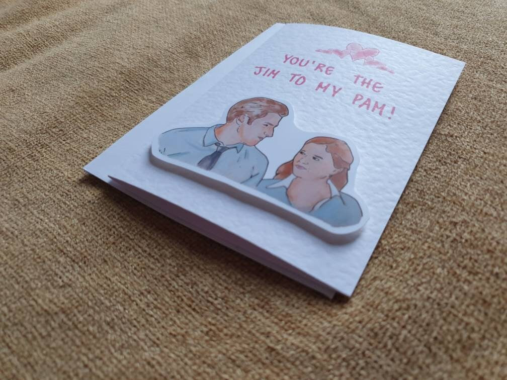 Jim and Pam | Handcrafted Valentine's Day Card