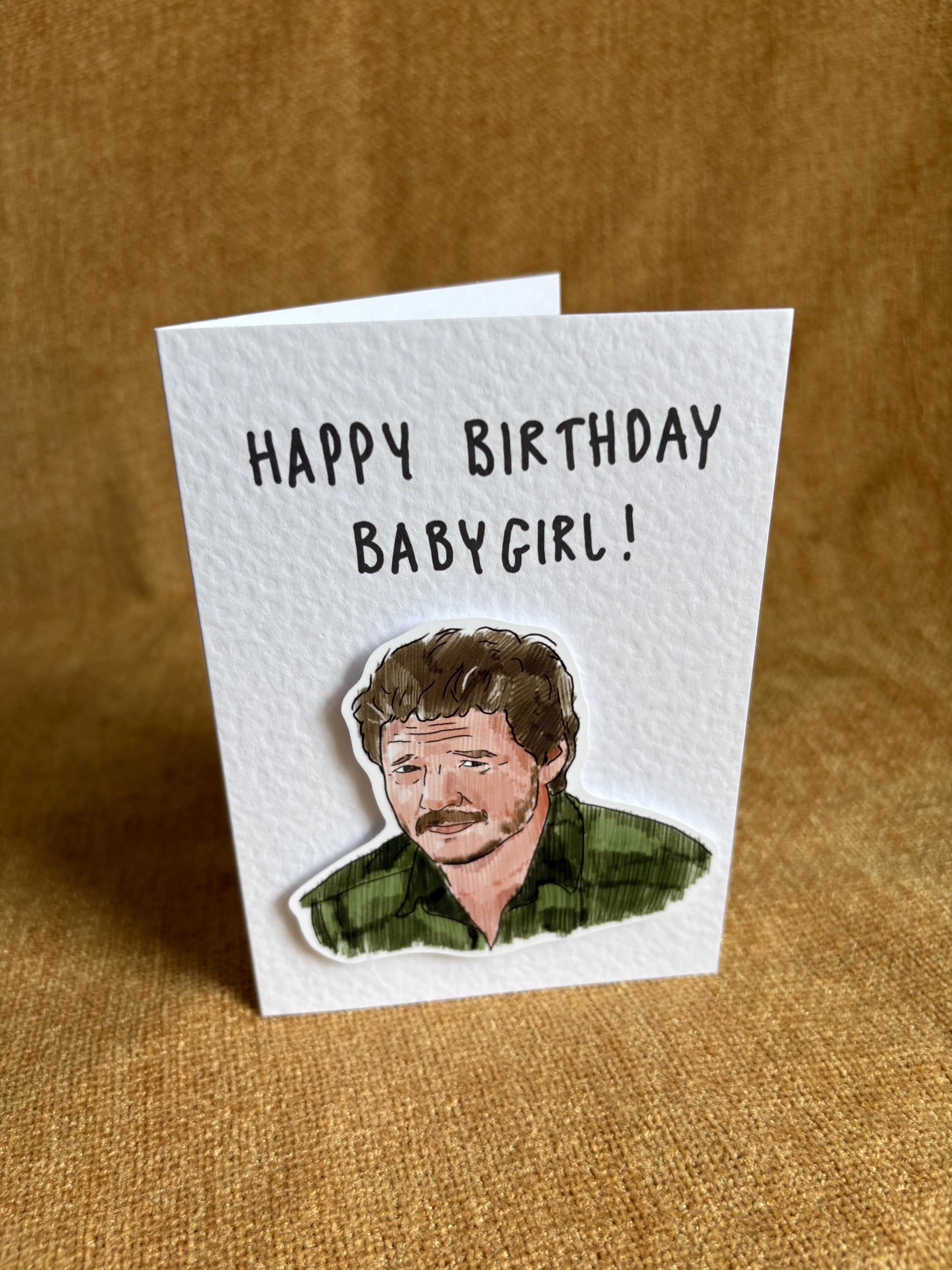 Pedro Pascal | Handcrafted Birthday Card