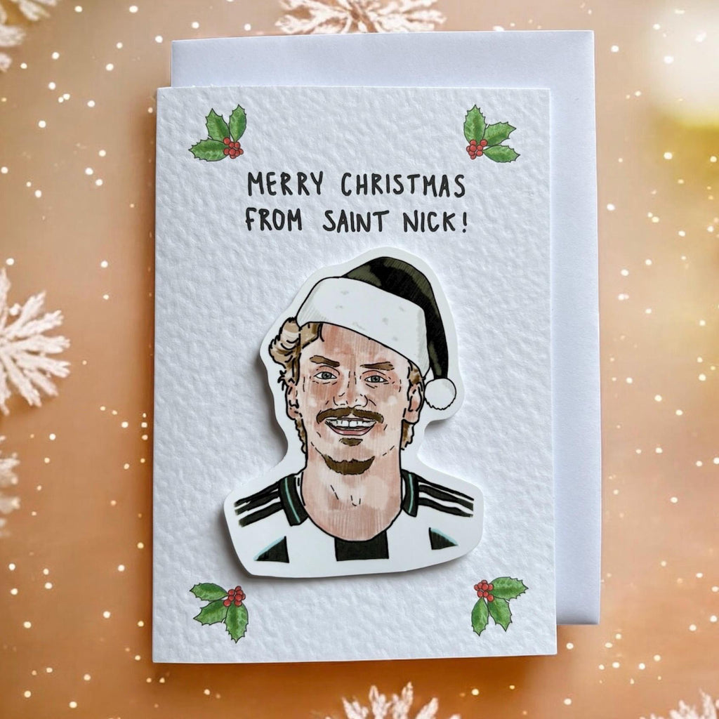 Nick Woltemade | Saint Nick | Newcastle U | Handcrafted Christmas Card