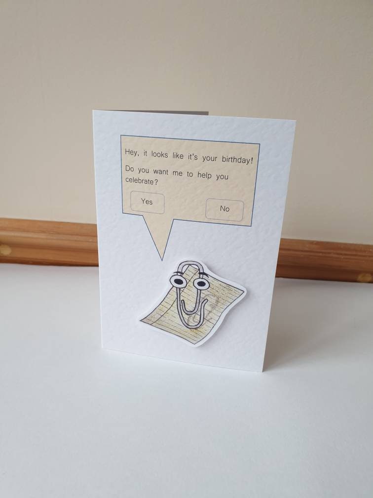 Clippy | Handcrafted Birthday Card