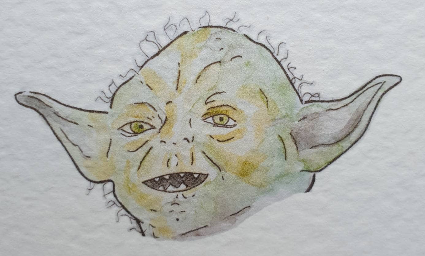 Baby Yoda & Yoda | Handcrafted Birthday Card