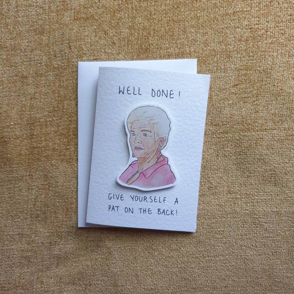 Pat Butcher |Handcrafted Well Done Card