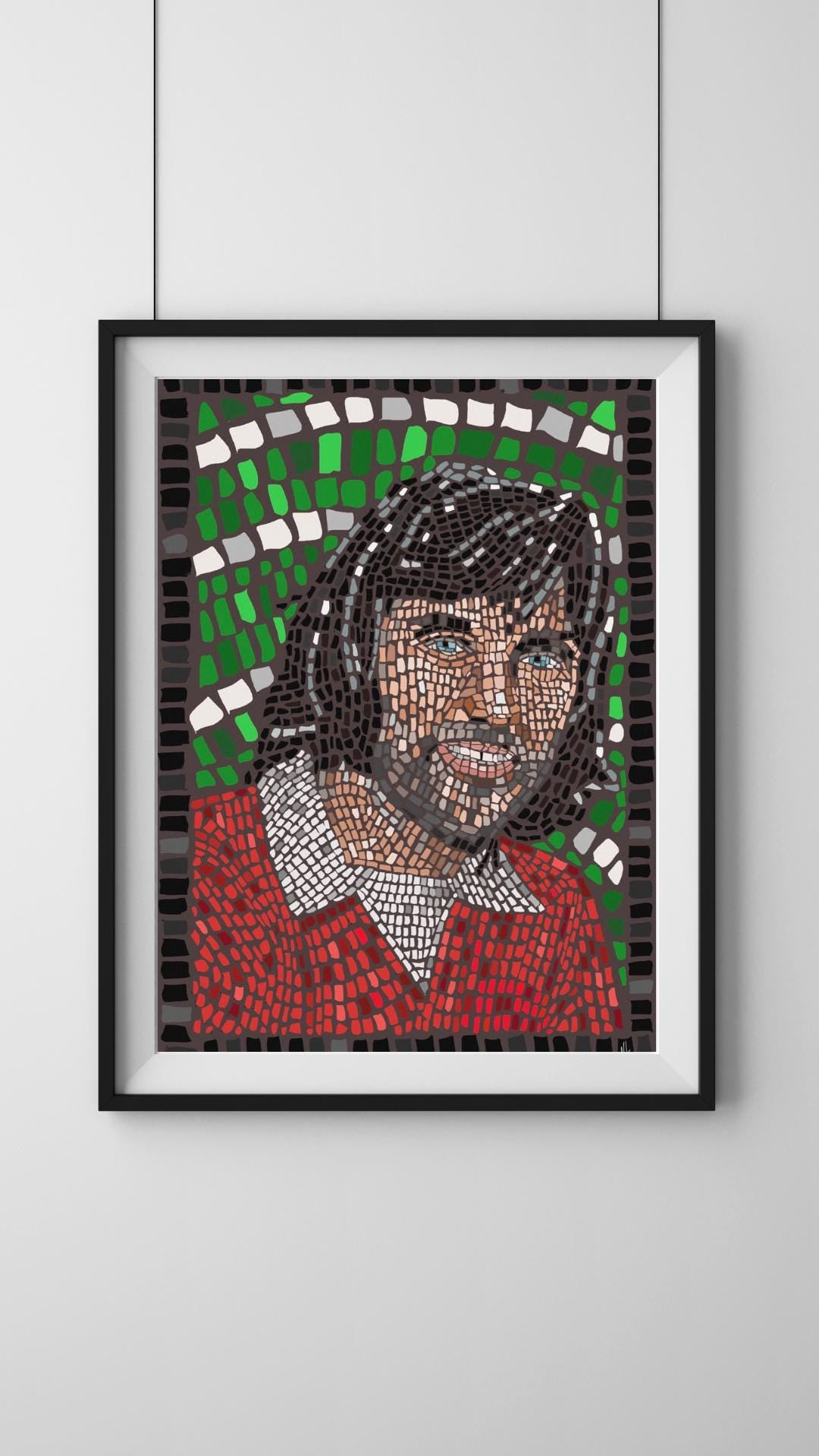 George Best Mosaic Print – Football Legend Art (frame not included)