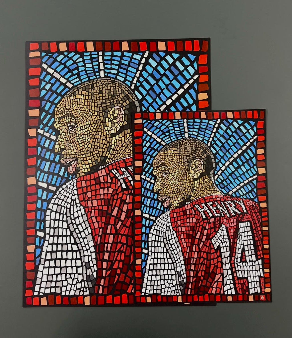 Thierry Henry - Mosaic style print (frame not included)