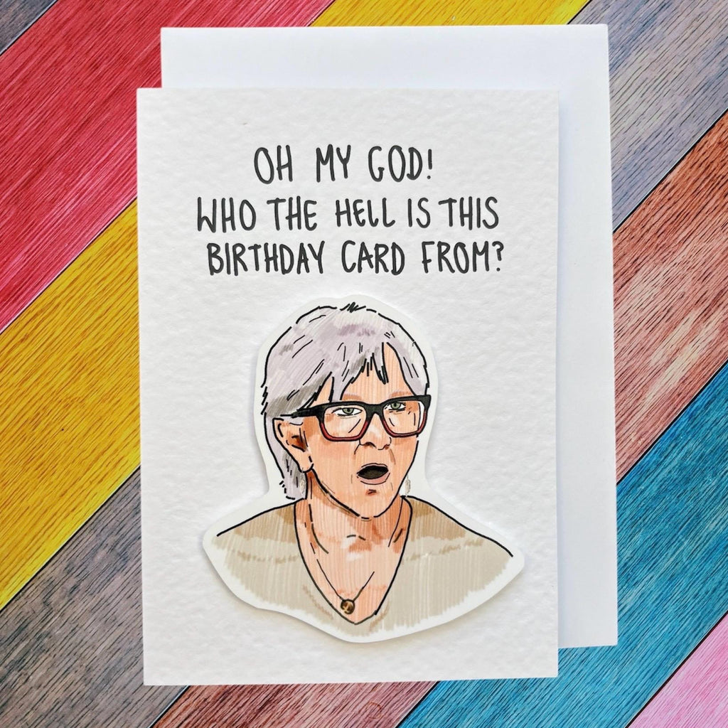 Linda | Who The Hell??? | Handcrafted Birthday Card
