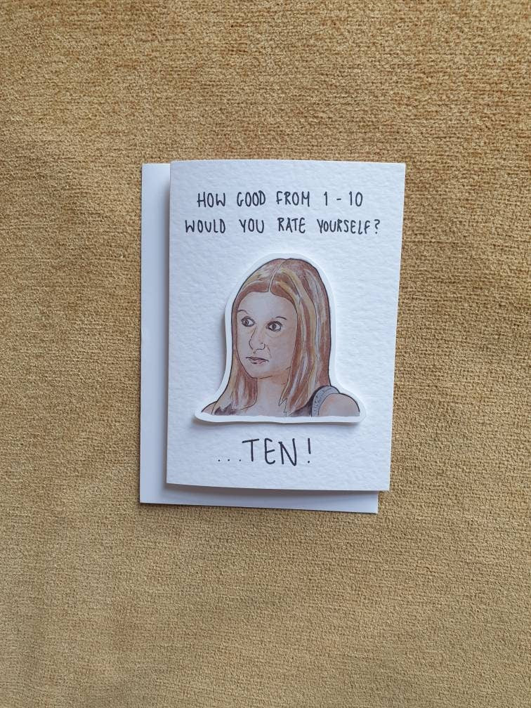 Evil Rachel | Handcrafted Greeting Card