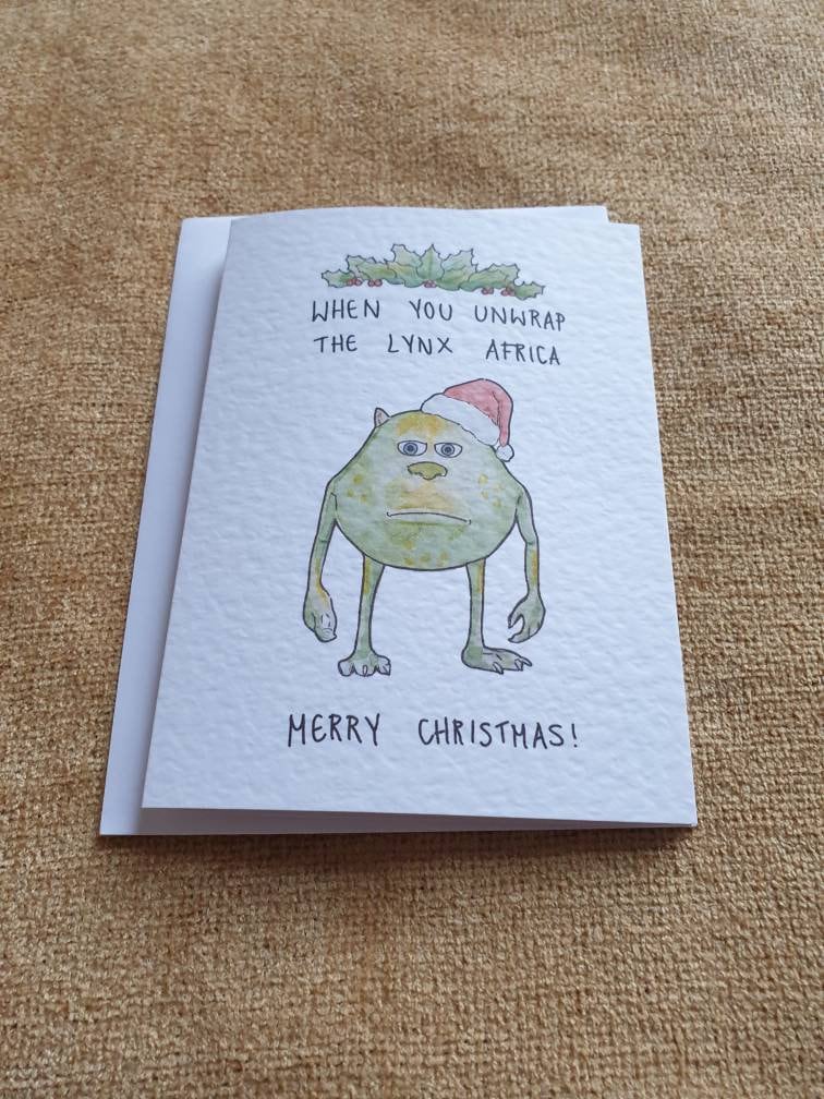Mike Wazowski Meme | Handcrafted Christmas Card | Lynx Africa