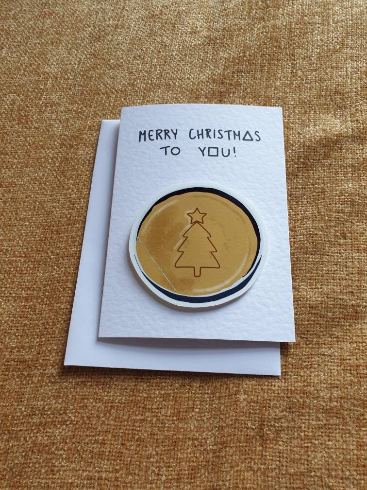 Dalgona (honeycomb game) | Handcrafted Christmas Card