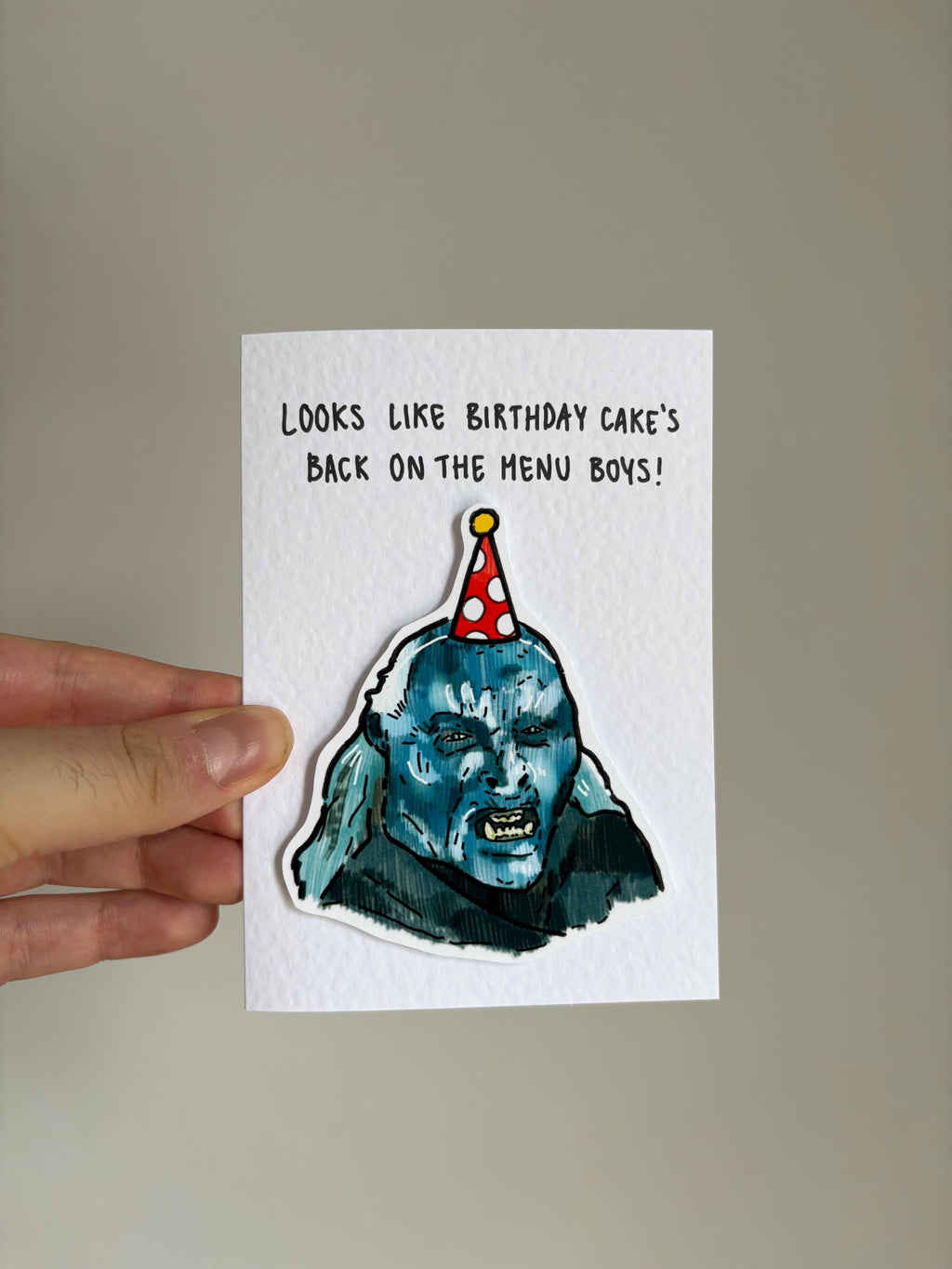 Orc | Looks like Birthday Cake’s back on the menu boys | Handcrafted Birthday Card