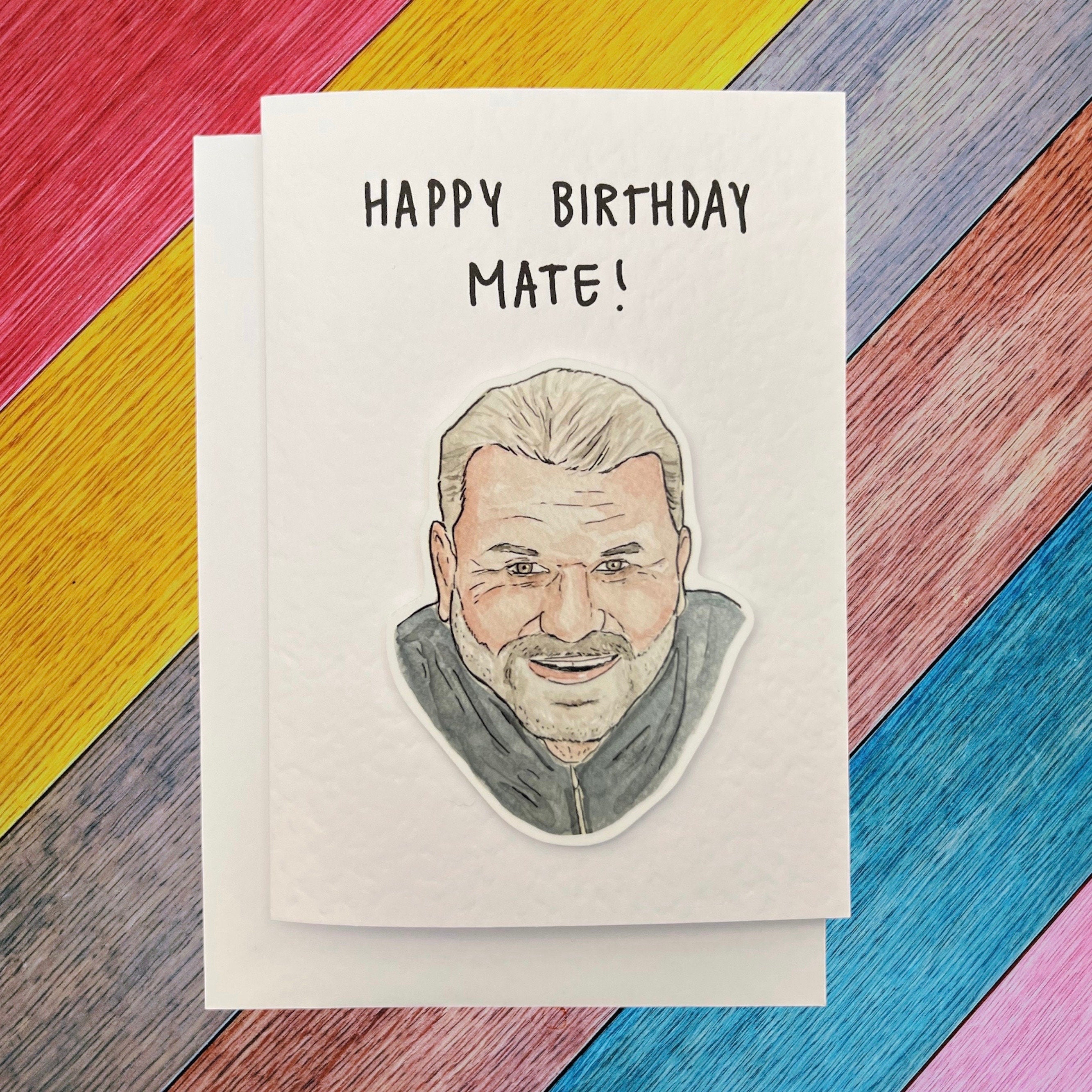 Ange Postecoglu | Handcrafted Birthday Card