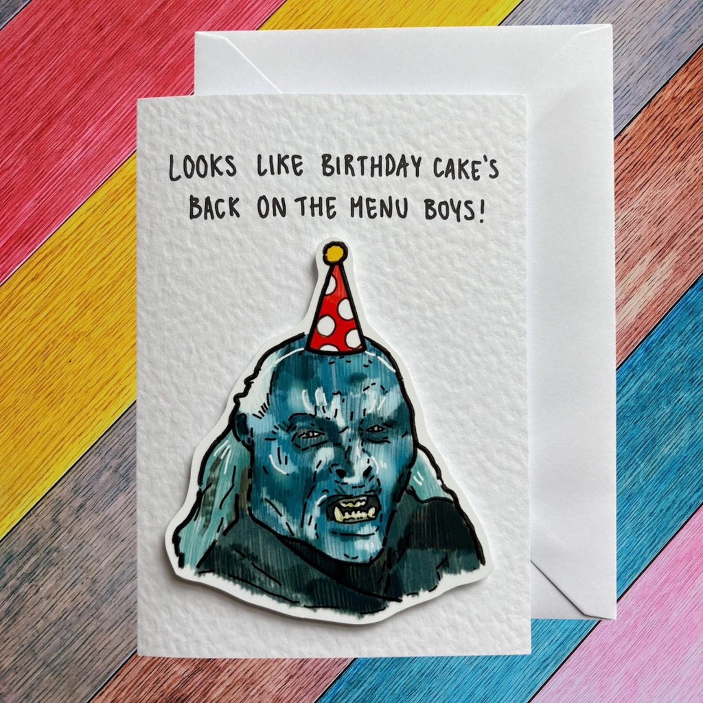 Orc | Looks like Birthday Cake’s back on the menu boys | Handcrafted Birthday Card
