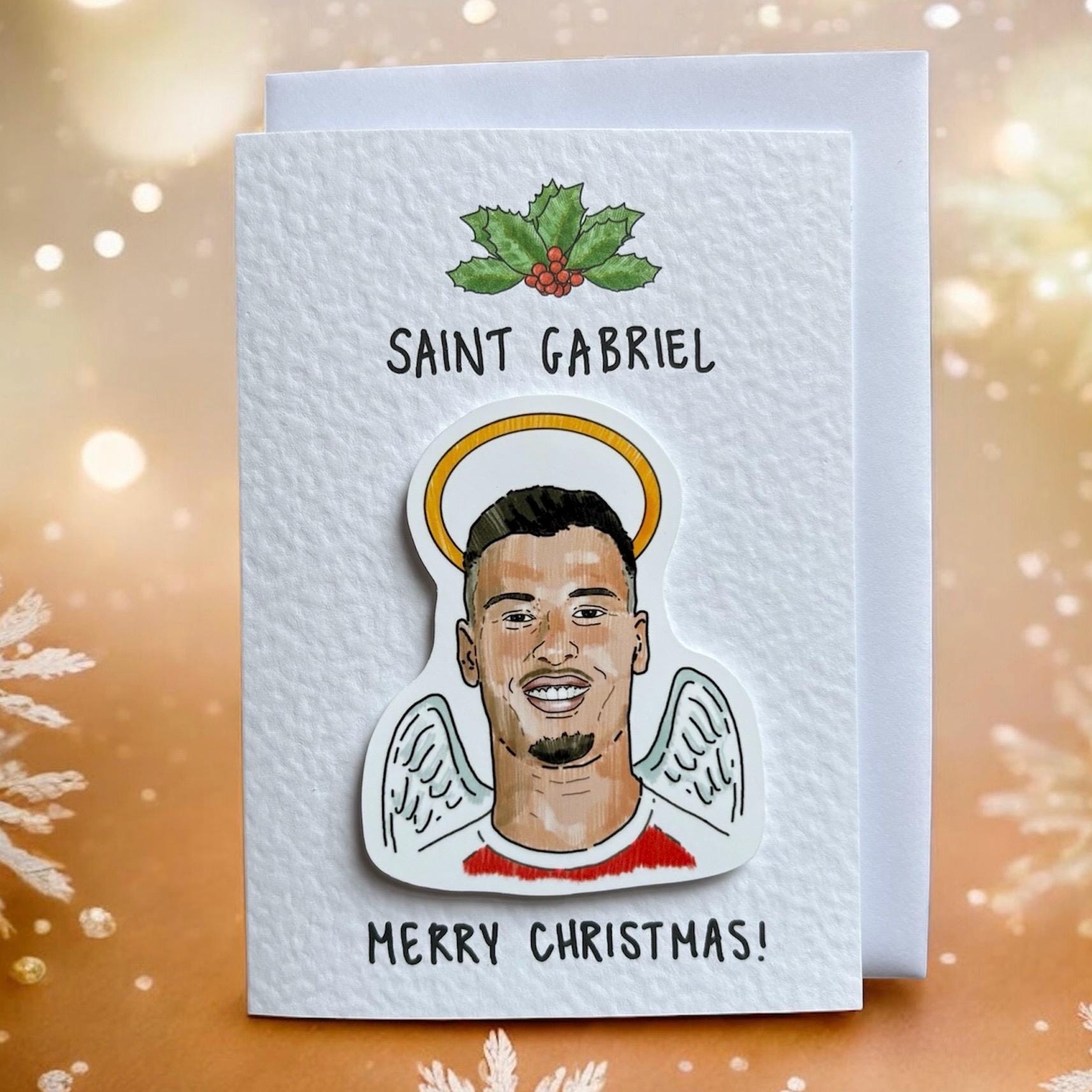 Gabriel Martinelli | Saint Gabriel | Arsenal |Handcrafted Christmas Card