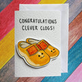 Clever Clogs | Handcrafted Congratulations Card | Exam card