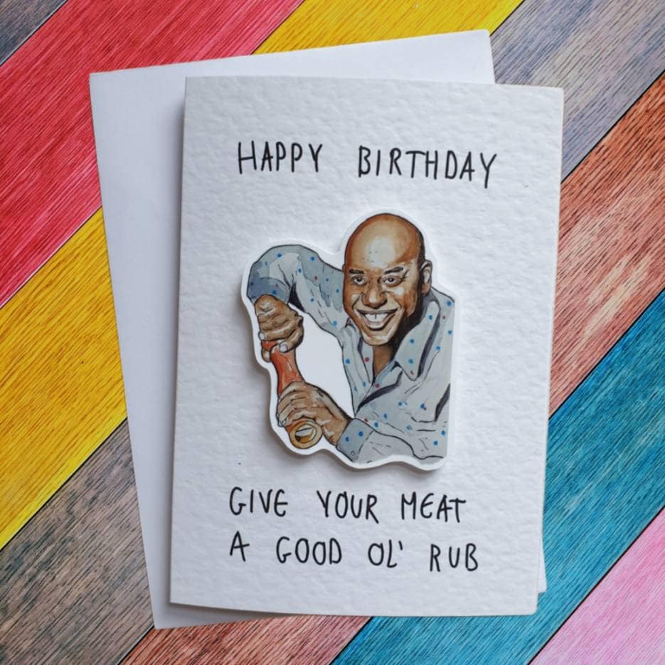 Ainsley Harriott | Handcrafted Birthday Card