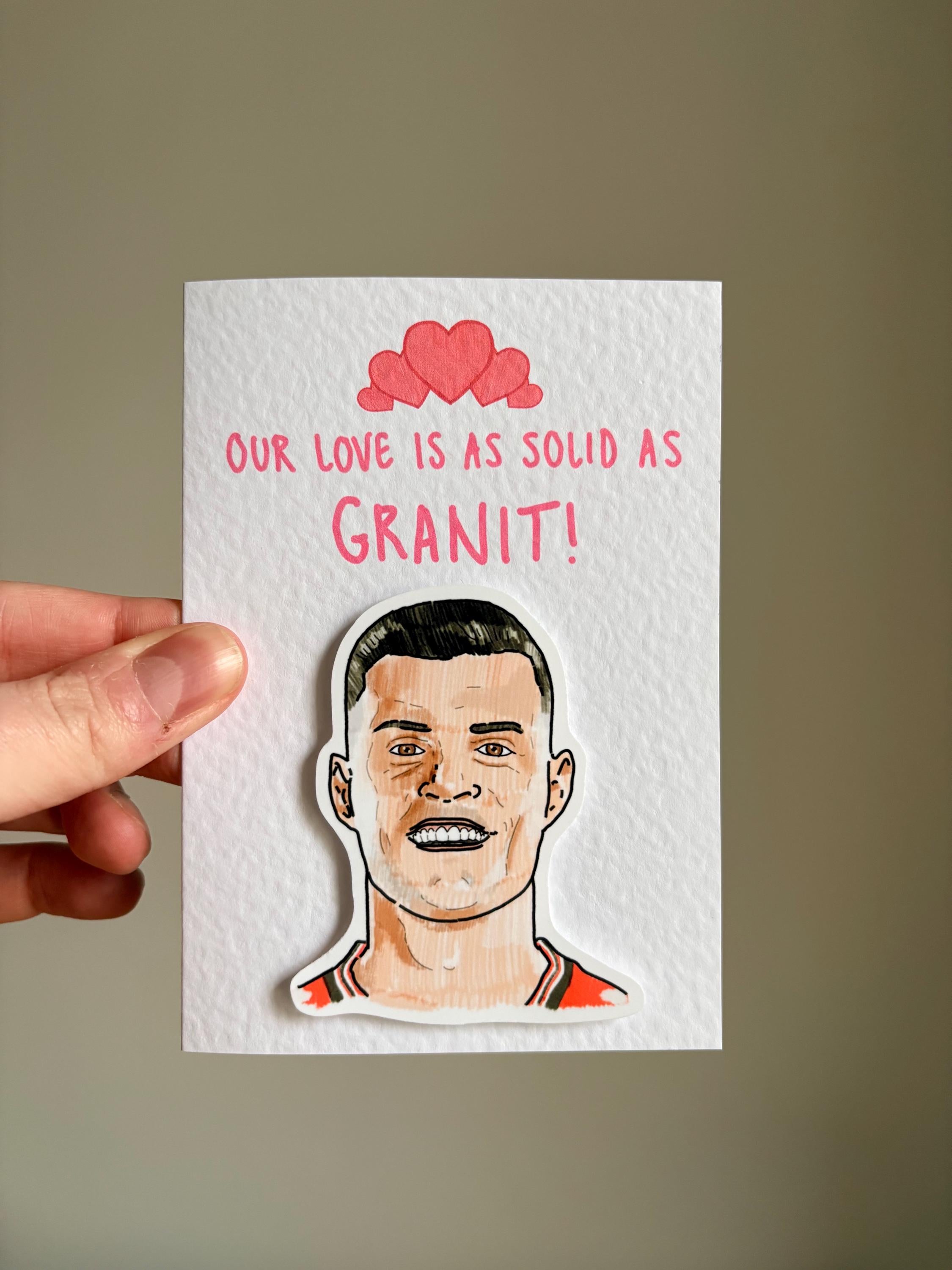 Granit Xhaka | Sunderland | Handcrafted Valentine’s Card