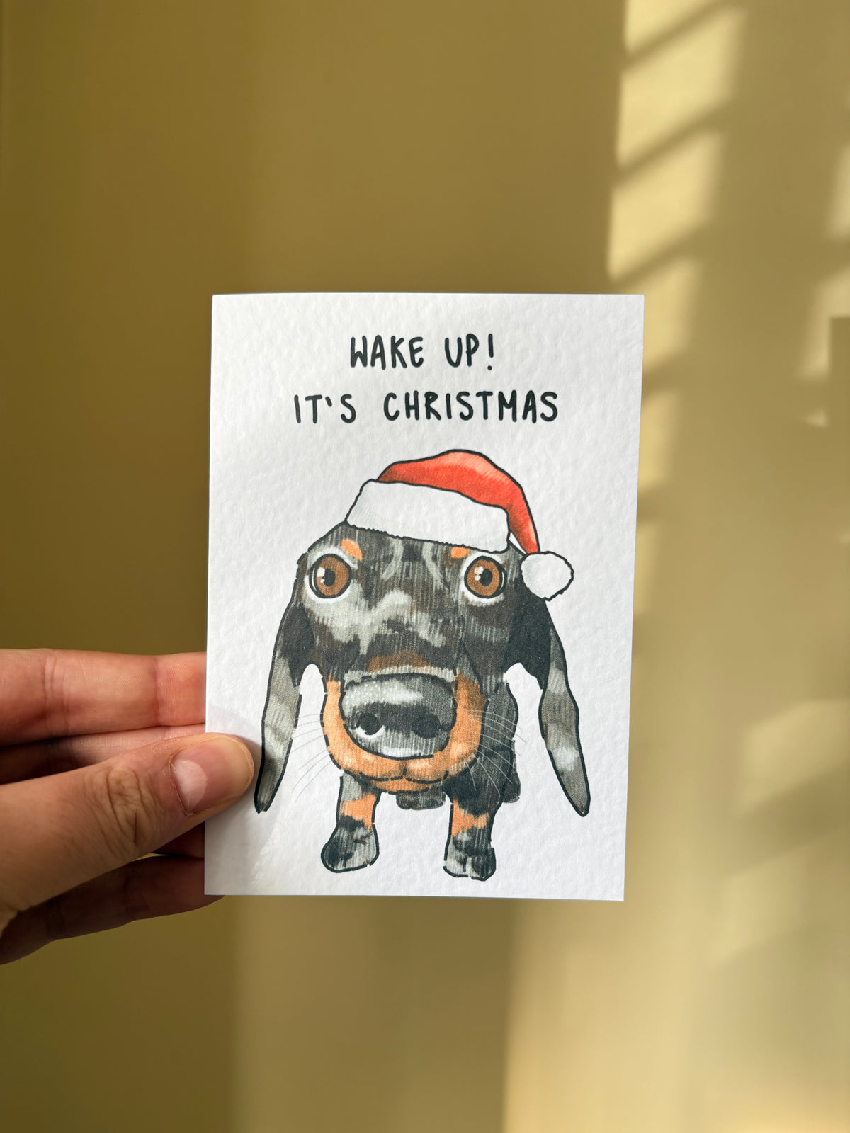 Sausage Dog (Dachshund) | In Ya Face Christmas Card