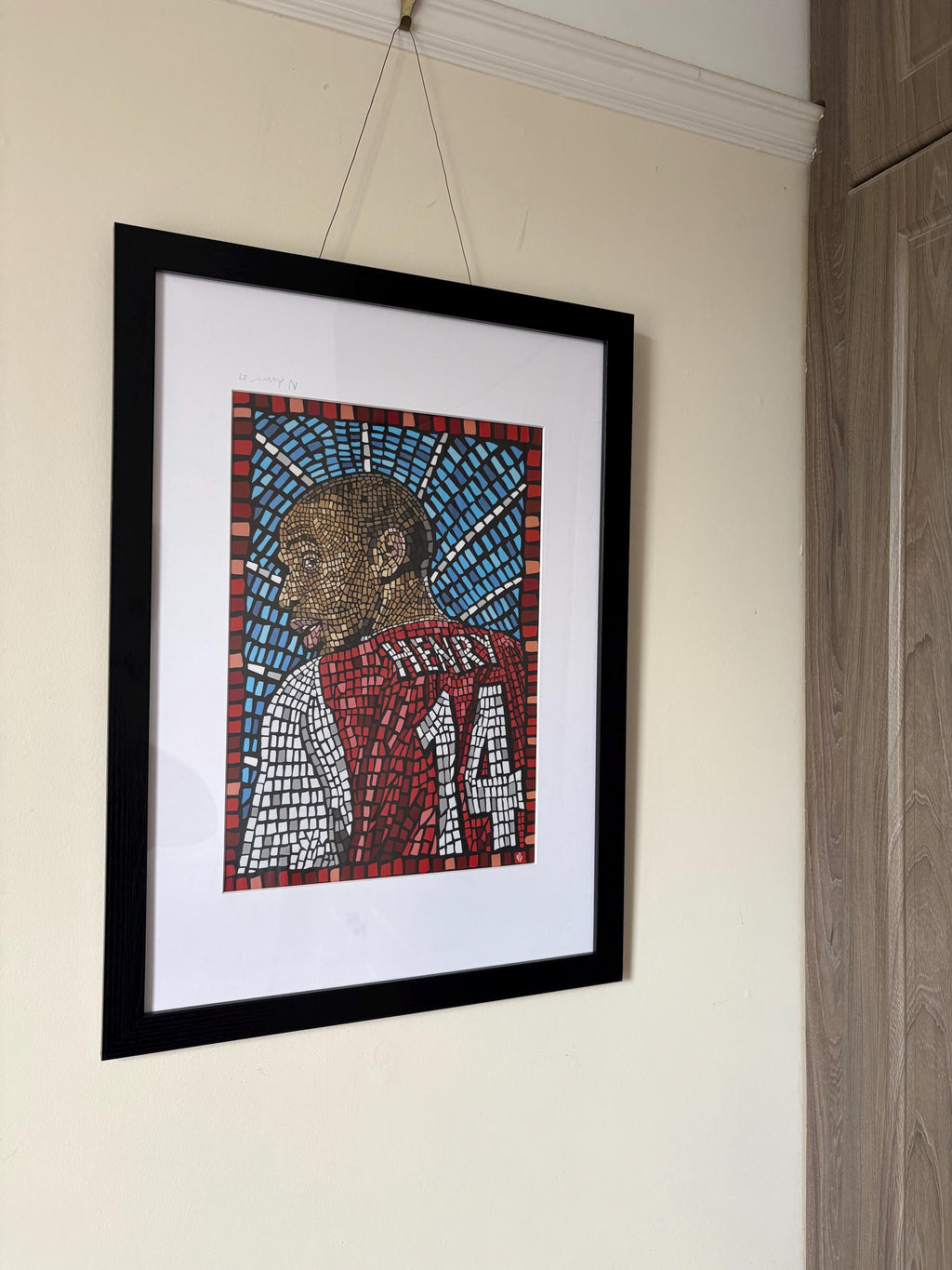 Thierry Henry - Mosaic style print (frame not included)