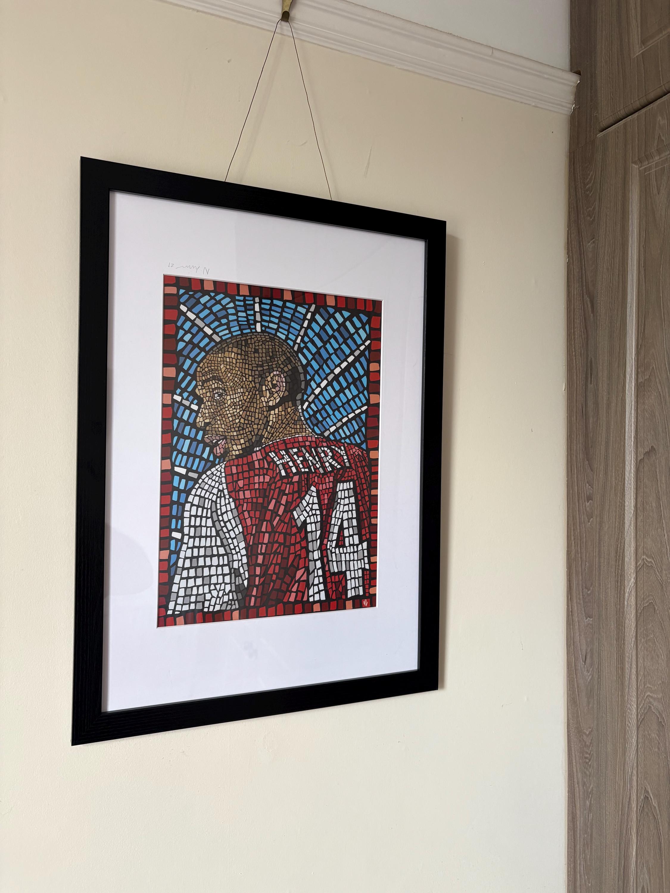 Thierry Henry - Mosaic style print (frame not included)